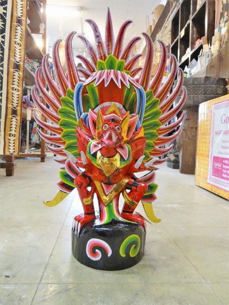 バリ島 インドネシア 木彫 ガルーダ像 置物 N 8580 バリ島