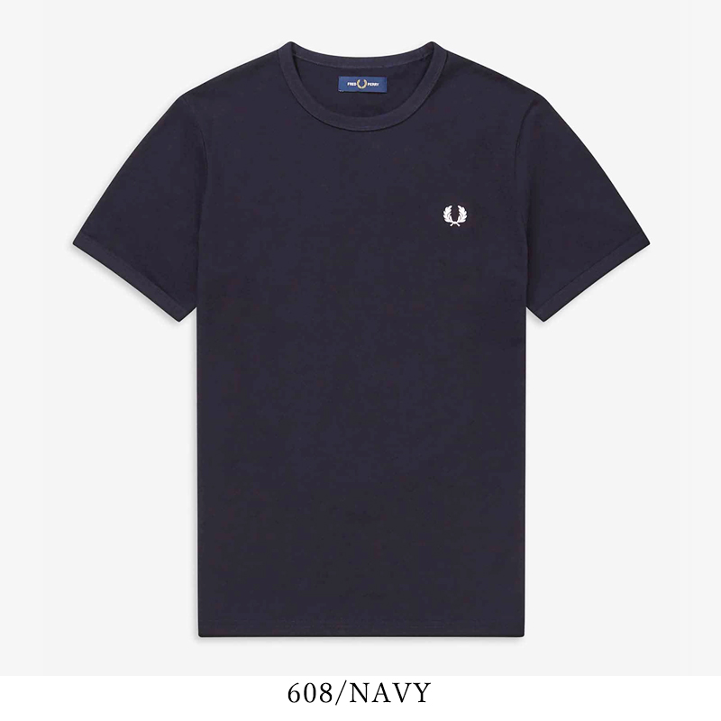 FRED PERRY（フレッドペリー） クルーネック 半袖 Tシャツ リンガーT