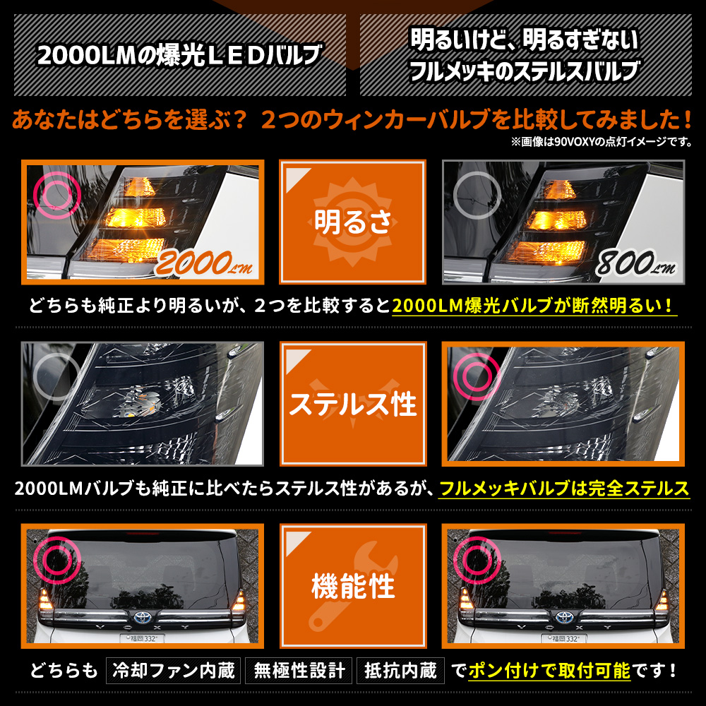 YOURS ニッサン C27 セレナ 適合 LED ウインカー 抵抗内蔵 4個/1set