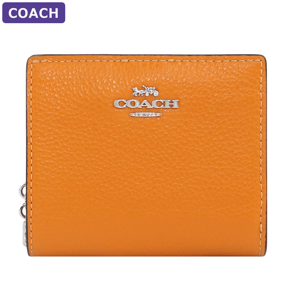 COACH コーチ 折り財布 マイクロウォレット ミニ財布 オレンジ