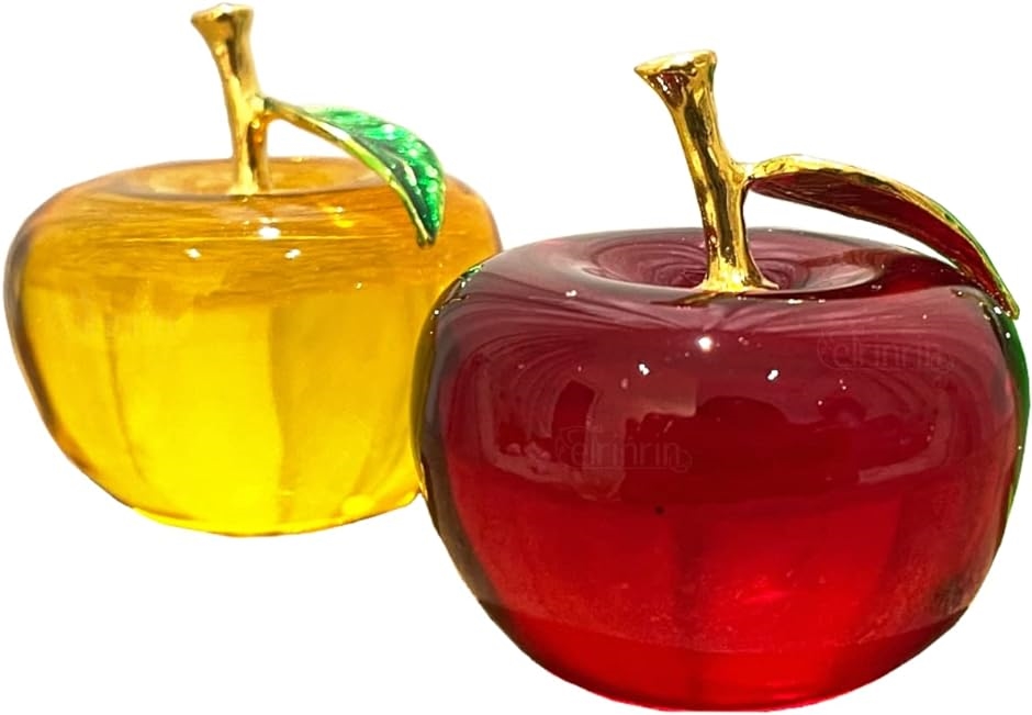 美品 ヴィンテージ ガラス 馬 りんご 置物 オブジェ ずっしり