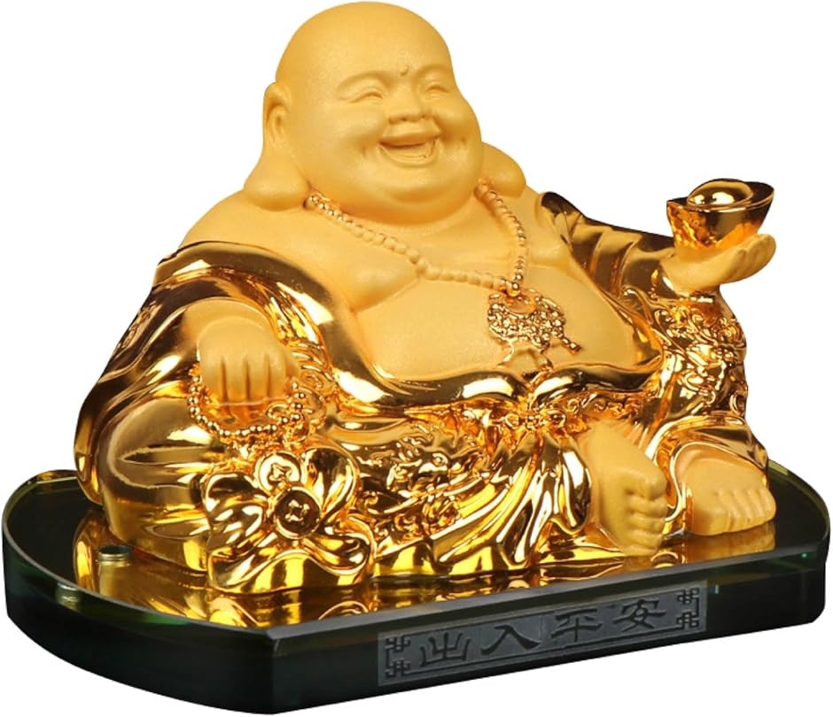 金運招来 金運 布袋様 天然石 オニックス 縁起物 インテリア 未使用