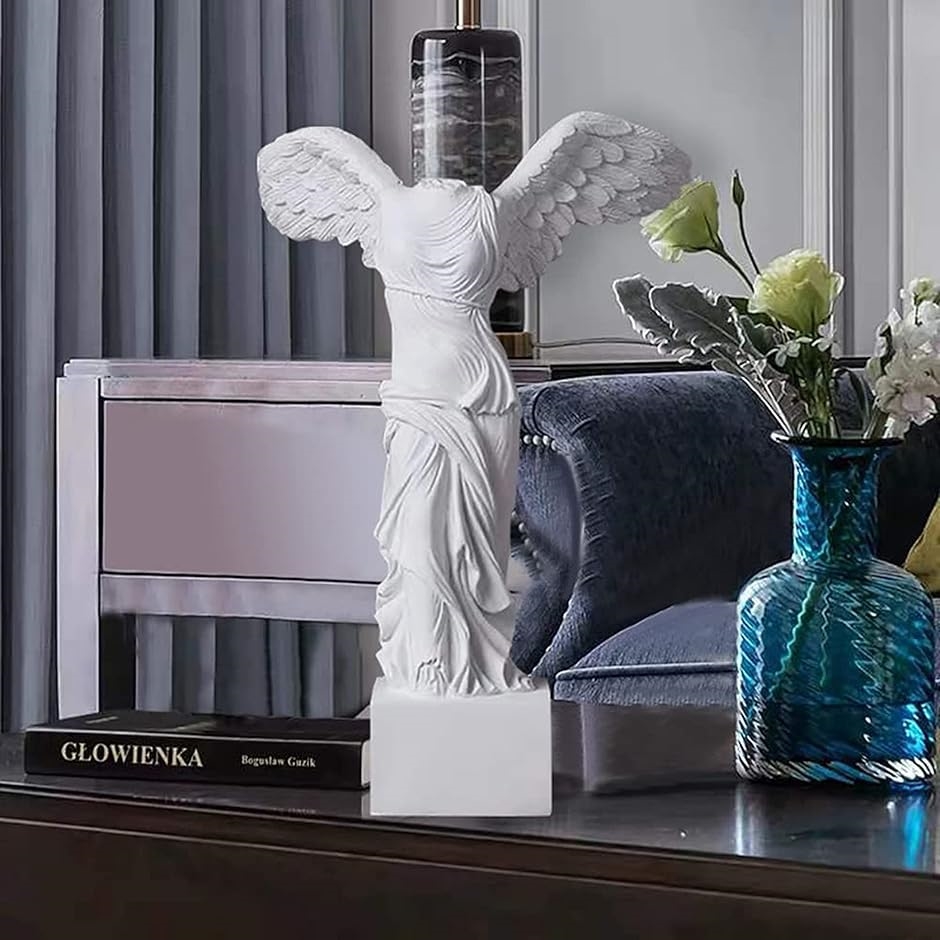 自宅が美術館 石膏風人物像 全身像14cm サモトラケのニケ勝利の女神