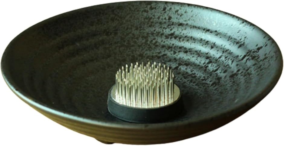 花器 カキ 剣山 生け花 水盤 華道 道具 けんざん 花道 陶器 (剣山あり