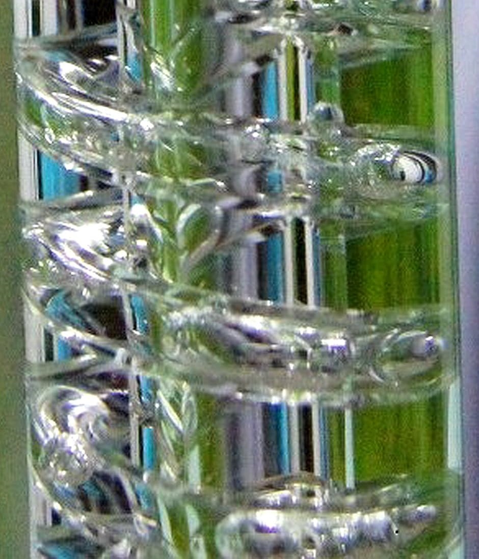 ガラス製 CO2 スパイラル バブル カウンター ビートルカウンター 水槽