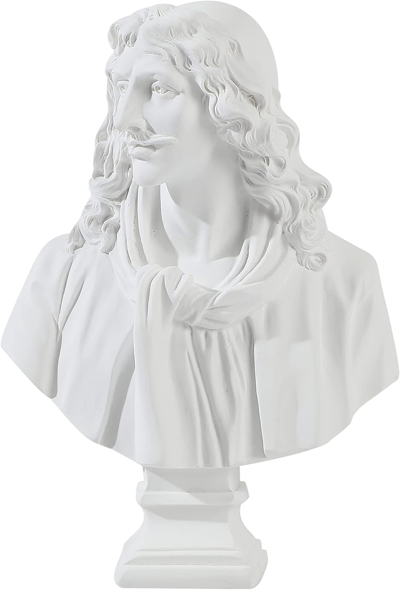 自宅が美術館 石膏風人物像 15cm モリエール : スピード発送 ホリック