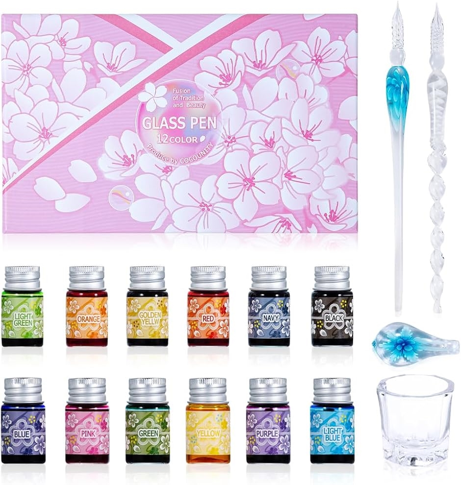 美文字アドバイザー監修美文字帳付き ガラスペン ガラスペンセット 12