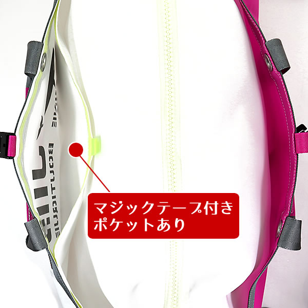 JIB ダッフルバッグ Mサイズ DMB ピンク×グレー ショルダーベルト付 8