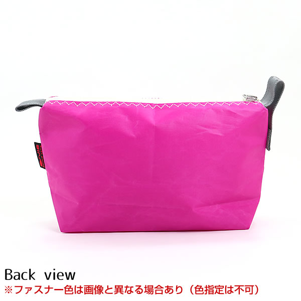 JIB ポーチ PO ピンク×グレー 持ち手付 ファスナー色は指定不可 名入れ