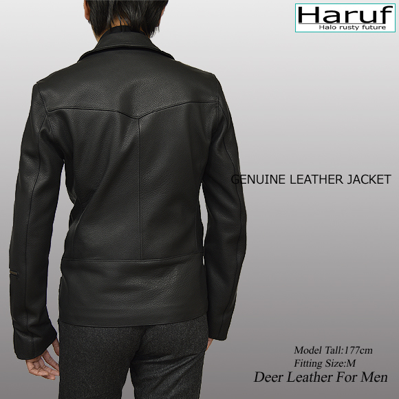 Haruf（ハルフ） 鹿革 ライダースジャケット 革ジャン レザー