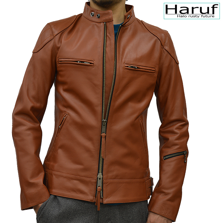 希少サイズ5L】Haruf シングルライダースジャケット ライナー付き 馬革