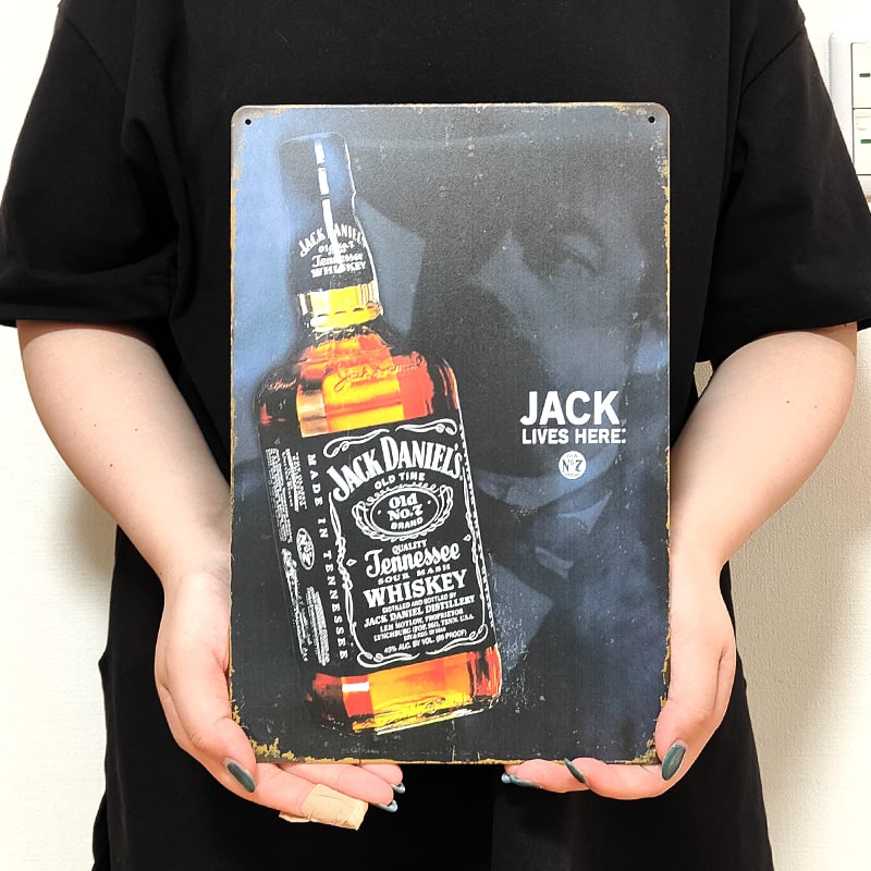アメリカン レトロ ブリキ看板 Jack Daniel's かっこいい アンティーク