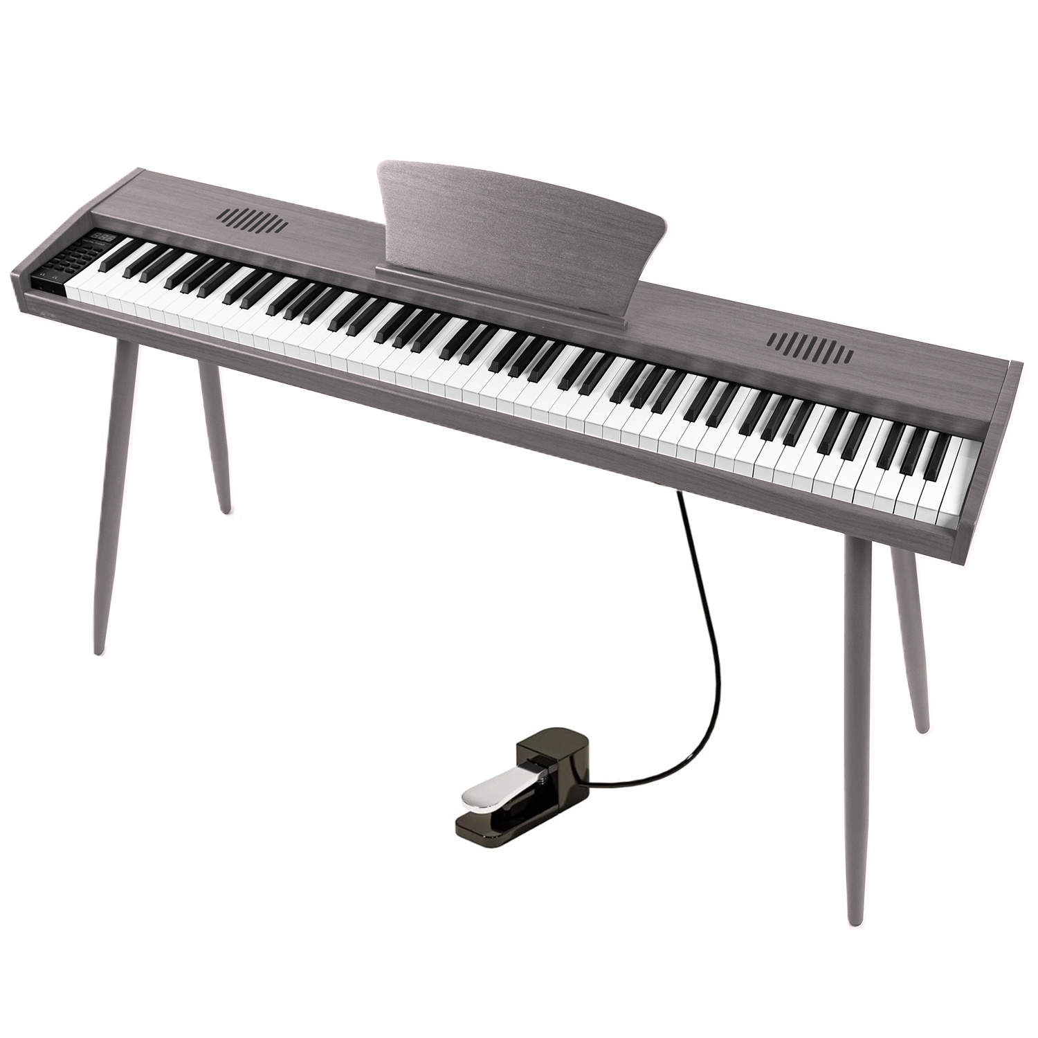 電子ピアノ 88鍵盤 充電タイプ スリム グレー 電子ピアノ88鍵盤 充電