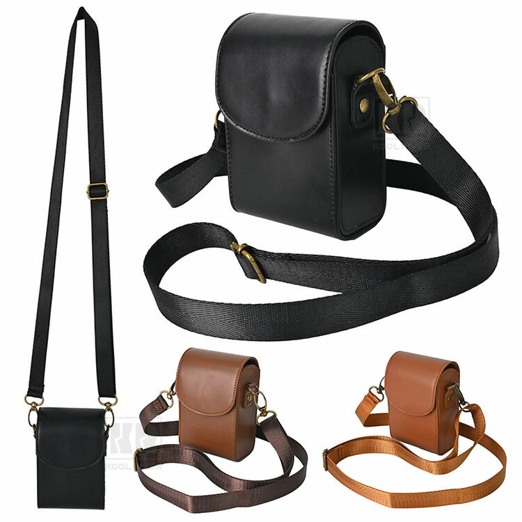 CANON IXY 650 m ケース カバー ショルダーストラップ付き PUレザー