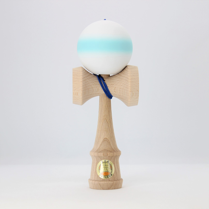 山形工房 競技用 けん玉 ライン ターコイズ ライトブルー 大空 日本