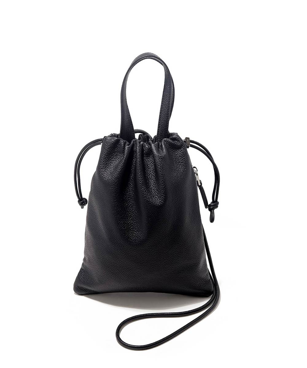 FUJITAKA フジタカ 公式 レザー巾着ミニバッグ 2WAY (フィノ) No