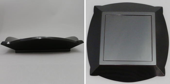 茶道具 菓子器 干菓子器 干菓子盆 溜塗り 七宝盆 胡麻竹張り 鵬雲斎好