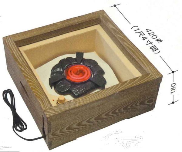 茶道具 置炉 表千家 裏千家兼用 電熱式 女桑 五徳付 シーズヒーター製