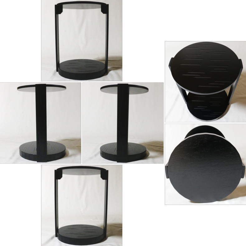 茶道具 お棚 丸卓 宗旦好写し マグネット式組立 小 保護シート付 炉