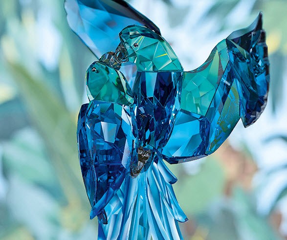 SWAROVSKI（スワロフスキー） オウム (ブルー) 鳥 5136775 置物