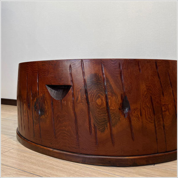 囲炉裏テーブル 昭和レトロ 火鉢 古民家家具 希少 引き出し 木製 Yahoo