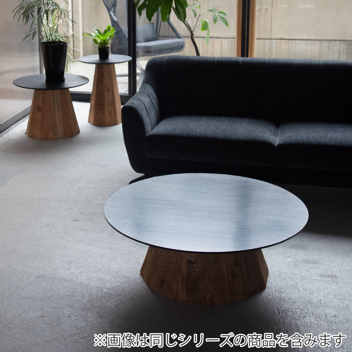 東谷 ローテーブル 高さ32cm 天然木 丸 （ 北欧 テーブル 木目調 木製