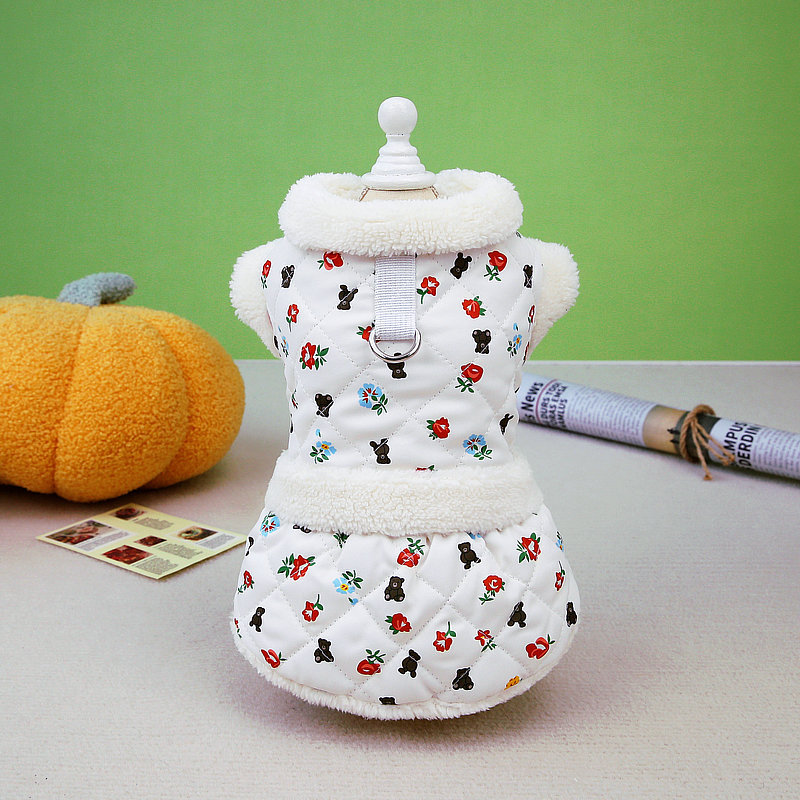 犬 服 ワンピース 秋 冬 お腹開き 防寒 あったか フリース モコモコ