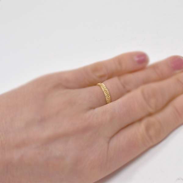 K18 12号 リング 3g 喜平 リング 18金 12面 3ミリ 幅 k18 18k