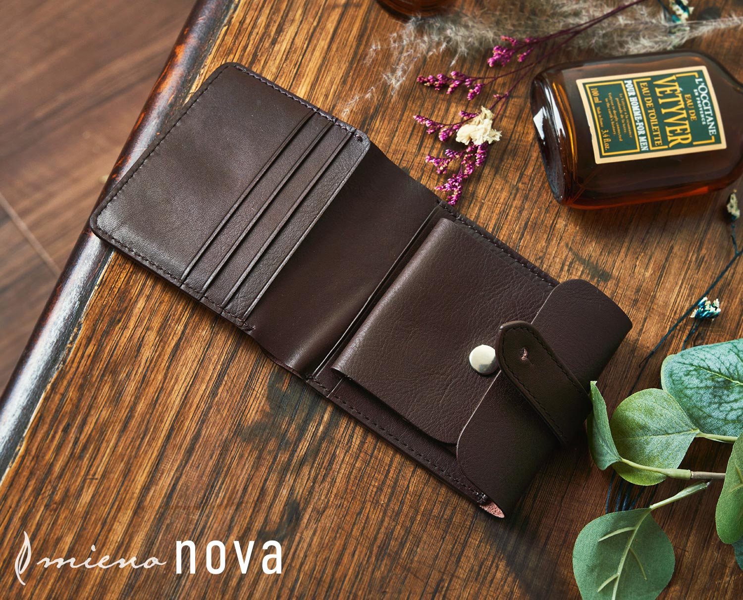 mieno（ミエノ） [5%offクーポン]折り財布 レディース 本革 二つ折り