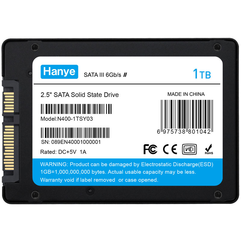 Hanye Hanye製 SSD 1TB 3D Nand TLC 高耐久性 内蔵 2.5インチ 7mm
