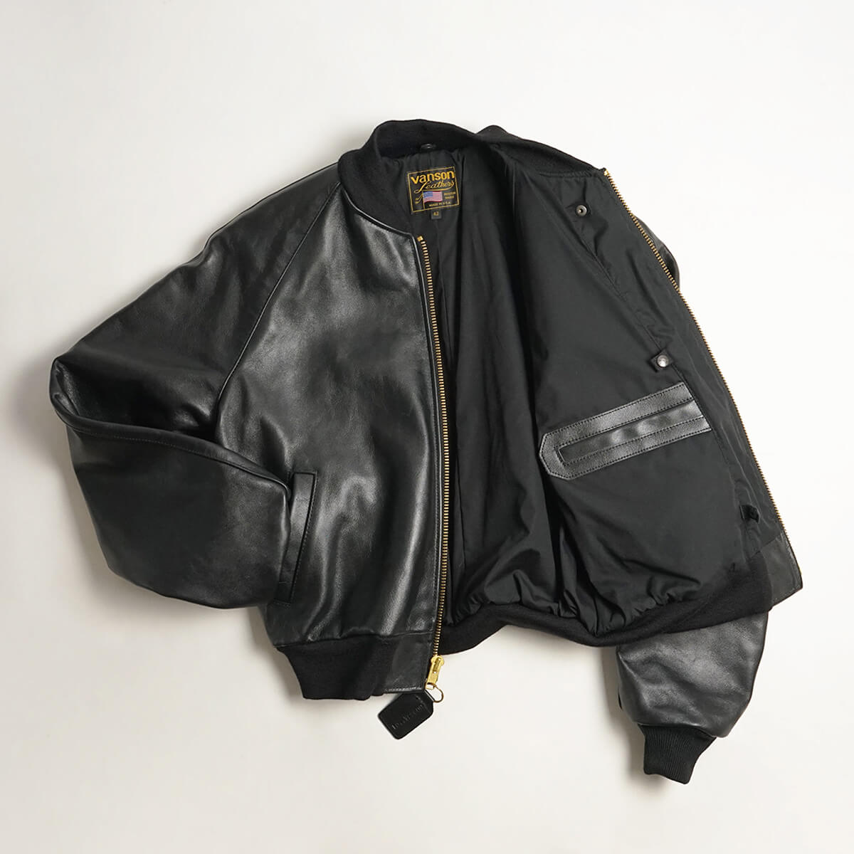 VANSON（バンソン） VANSON TJ チームジャケット ブラック アメリカ製