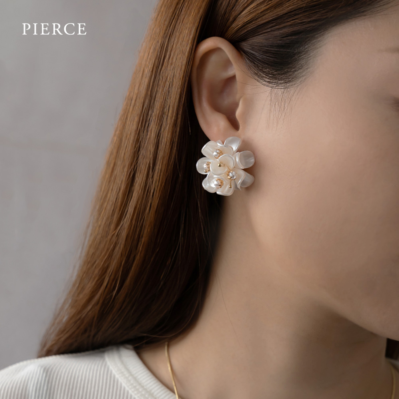 Jewel VOX ピアス イヤリング ニッケルフリー パール 花 フラワー