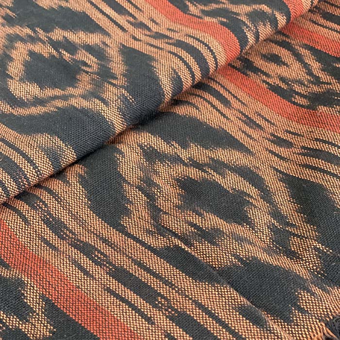 イカット 190×40cm 生地 織物 赤系 タペストリー インドネシア バリ