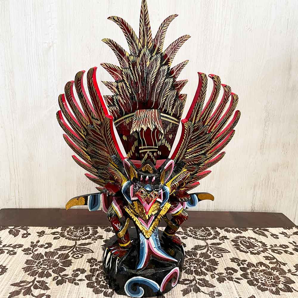 ガルーダの置物 霊鳥 ガルーダ H40cm M 木製 オブジェ インドネシア