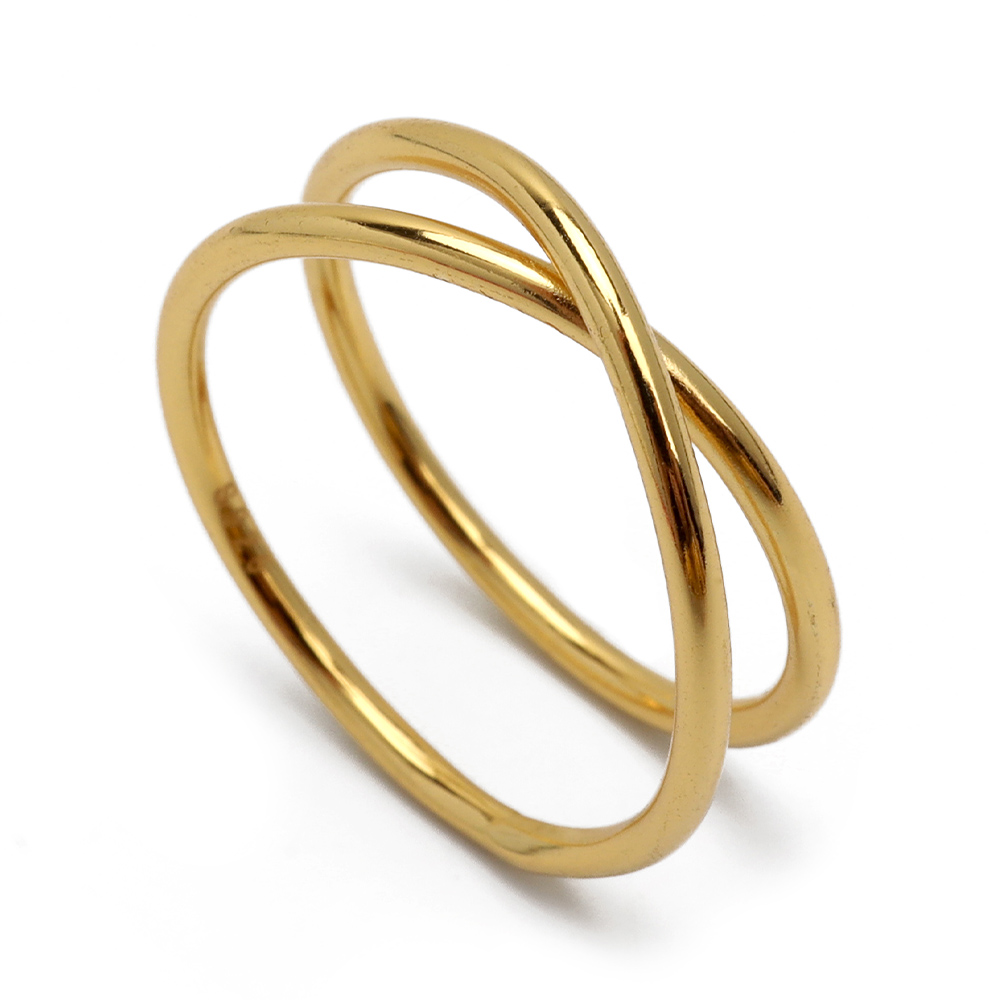 クーポンで10％OFF シルバー925 クロスリング ノットリング 交差リング