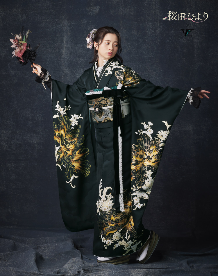 ひろ】振袖フルセット【77】 正絹 成人式 卒業式 振袖 振袖フルセット