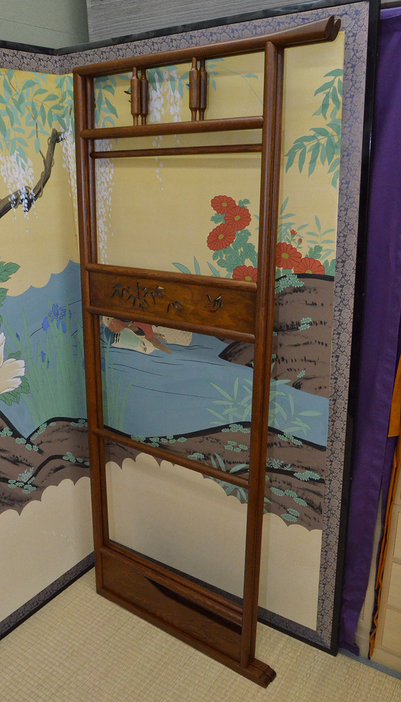 衣桁 ハンガー ジャンボ衣桁 ケヤキ色 1021 透かし入 静岡県 国産品