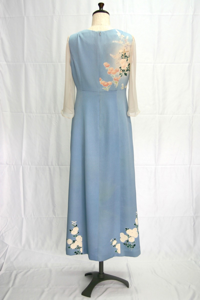 2207一点物の正絹着物ドレス【着物ドレス 着物リメイク パーティー