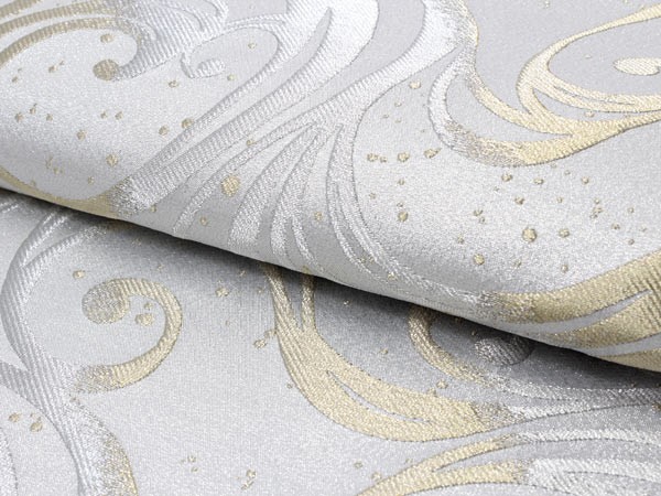 袋帯 フォーマル 全通 銀 シルバー 波 礼装用 仕立て上り 訪問着 色