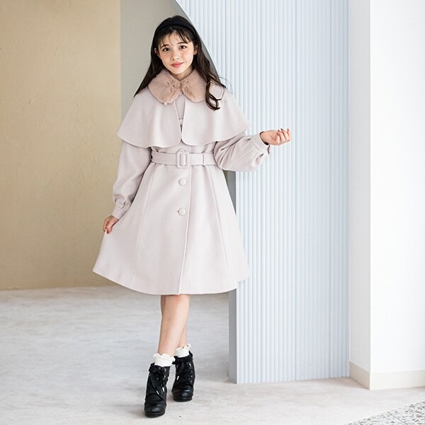 mezzo piano junior メゾピアノジュニア ケープつきマルチWAYコート