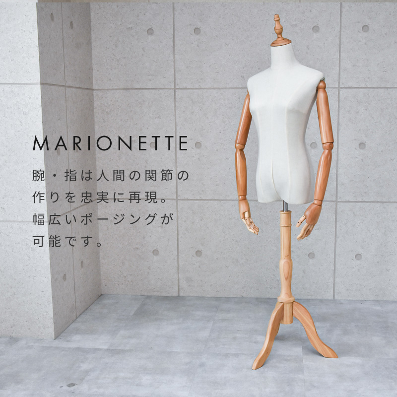 トルソー レディース 9号 マネキン 女性 パンツ対応 腕付き 可動