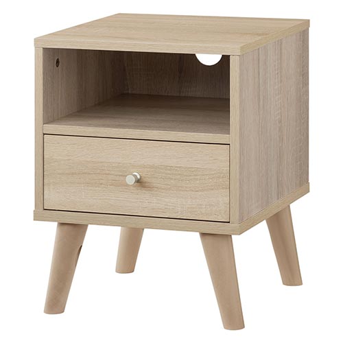 ぼん家具 サイドテーブル ベッドサイドテーブル ナイトテーブル 収納