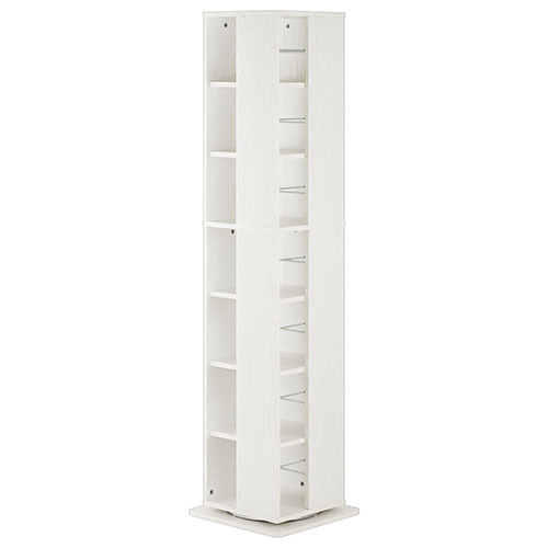 ぼん家具 本棚 回転式 コミックラック 収納棚 おしゃれ スリム 回転式