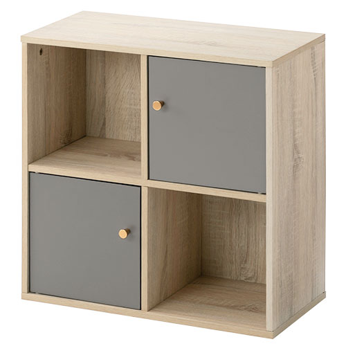 PUTUPUTU Toffy トフィー カラーボックス 2段 スタッキング 収納 扉