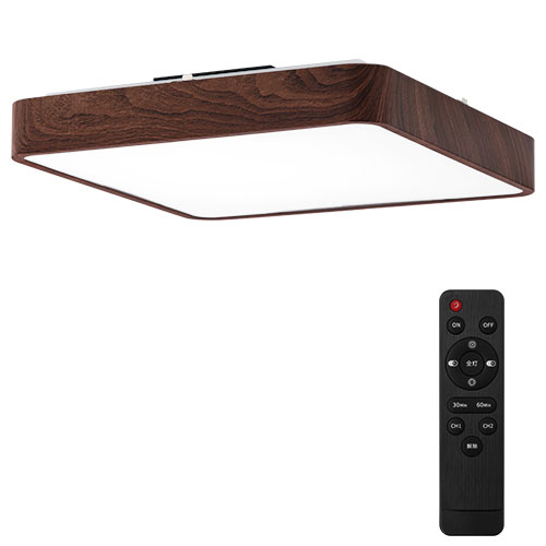 ぼん家具 シーリングライト led 4.5畳 2140lm 四角 薄型 木目調 調光