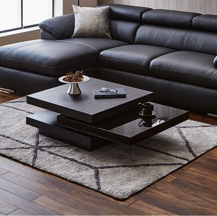 テーブル センターテーブル ローテーブル テリー 幅105 ブラック