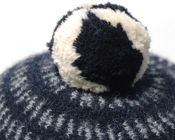 帽子 ボンボン付きアルパカニットキャップ cableami ケーブルアミ