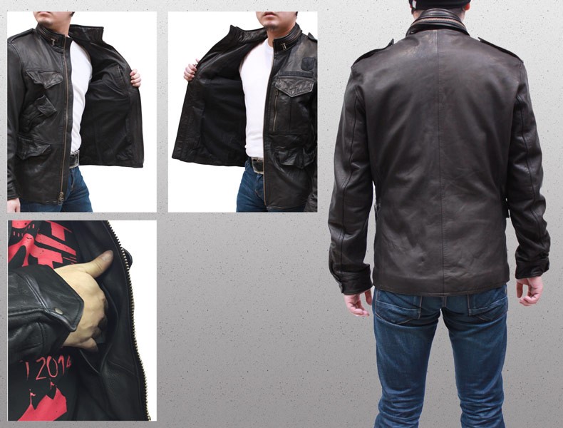 AVIREX M-65 CUSTOM MILITARY JACKET アヴィレックス レザージャケット