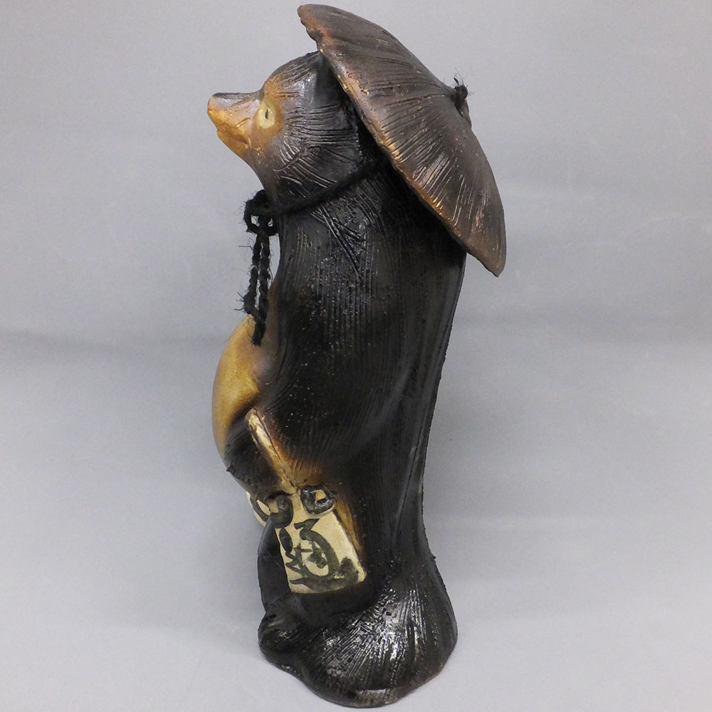 信楽焼 たぬき 狸 置き物 インテリア オブジェ 家具 陶器 商売繁盛