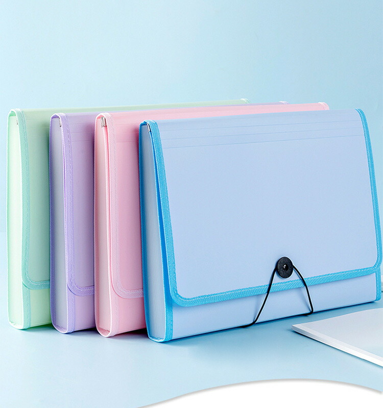 バインダー A4 ファイルケース 12ポケット アコーディオン式 蛇腹 多層